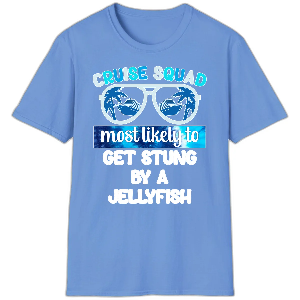 Cruise Squad Jellyfish Stung T-Shirt in Carolina Blue