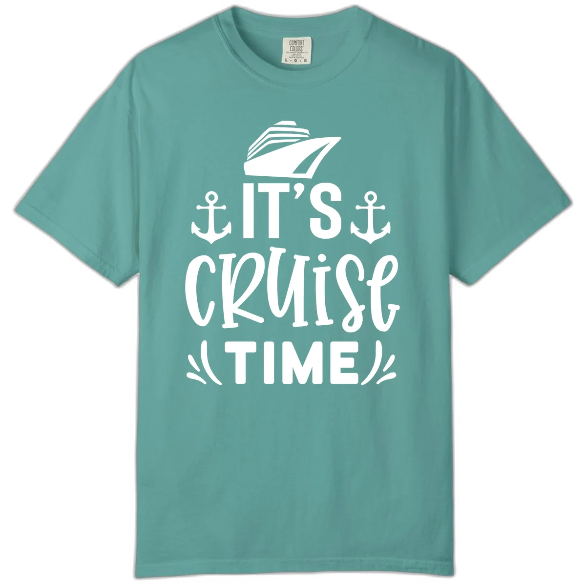It's Cruise Time Nautical Anchor Comfort Color in Seafoam