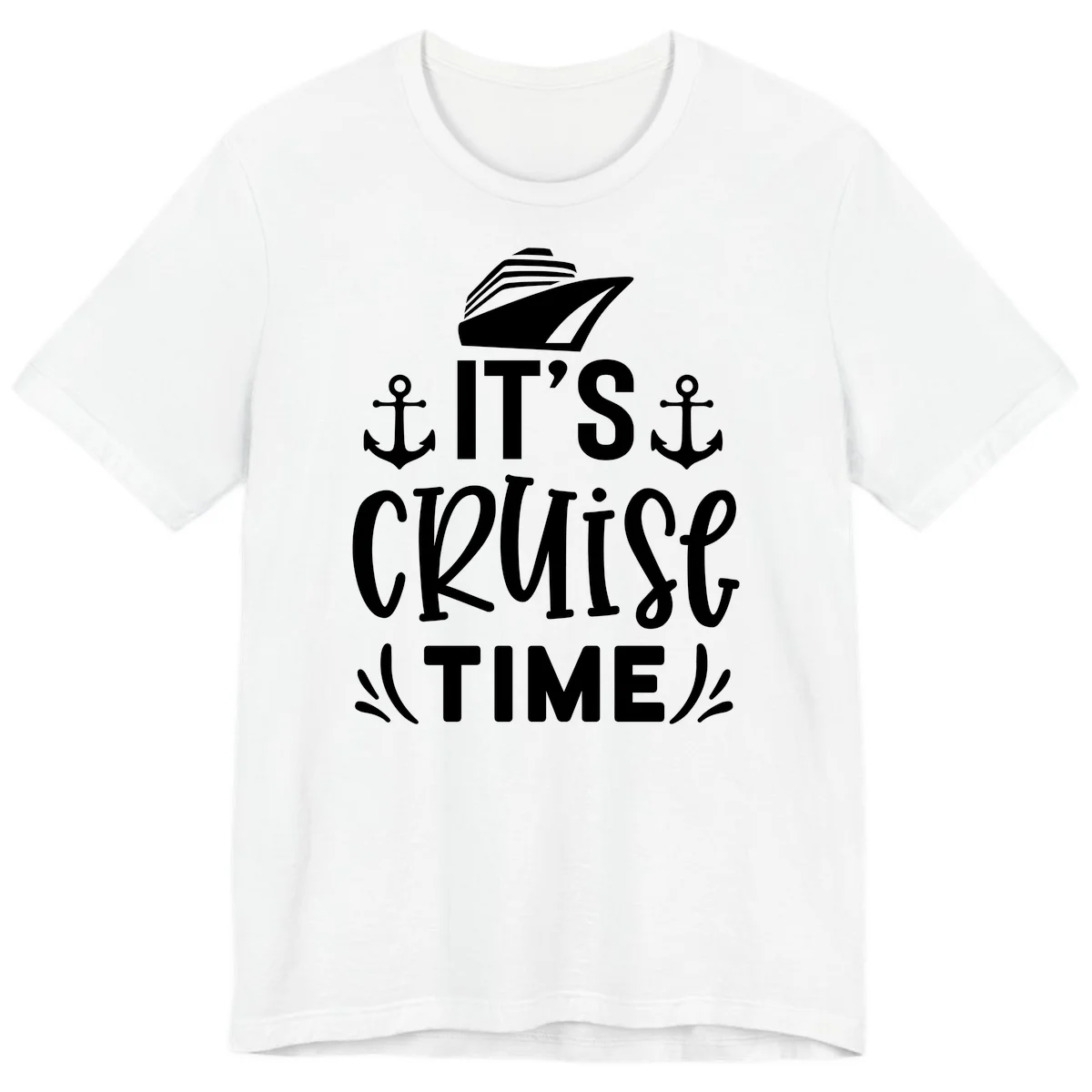 It's Cruise Time Nautical Anchor Premium T-Shirt in White