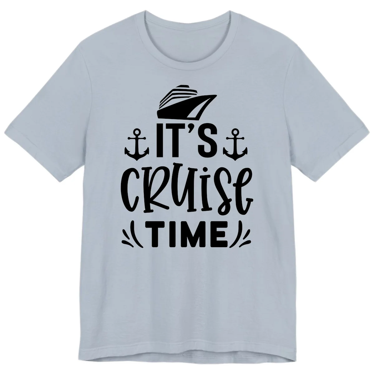 It's Cruise Time Nautical Anchor Premium T-Shirt in Light Blue