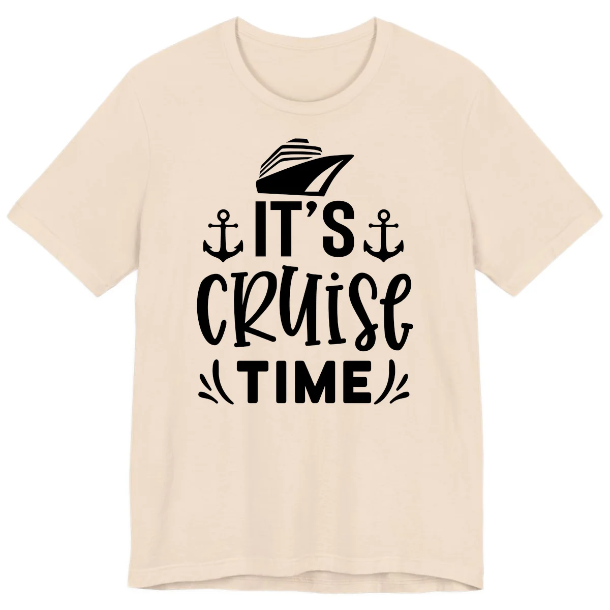 It's Cruise Time Nautical Anchor Premium T-Shirt in Soft Cream