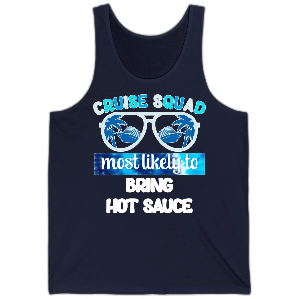 Cruise Squad Hot Sauce Tank Top in Navy