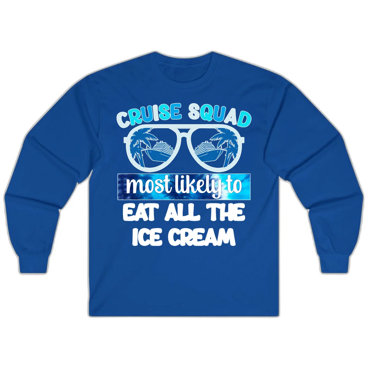 Cruise Squad Ice Cream Sunglasses Long Sleeve in Royal