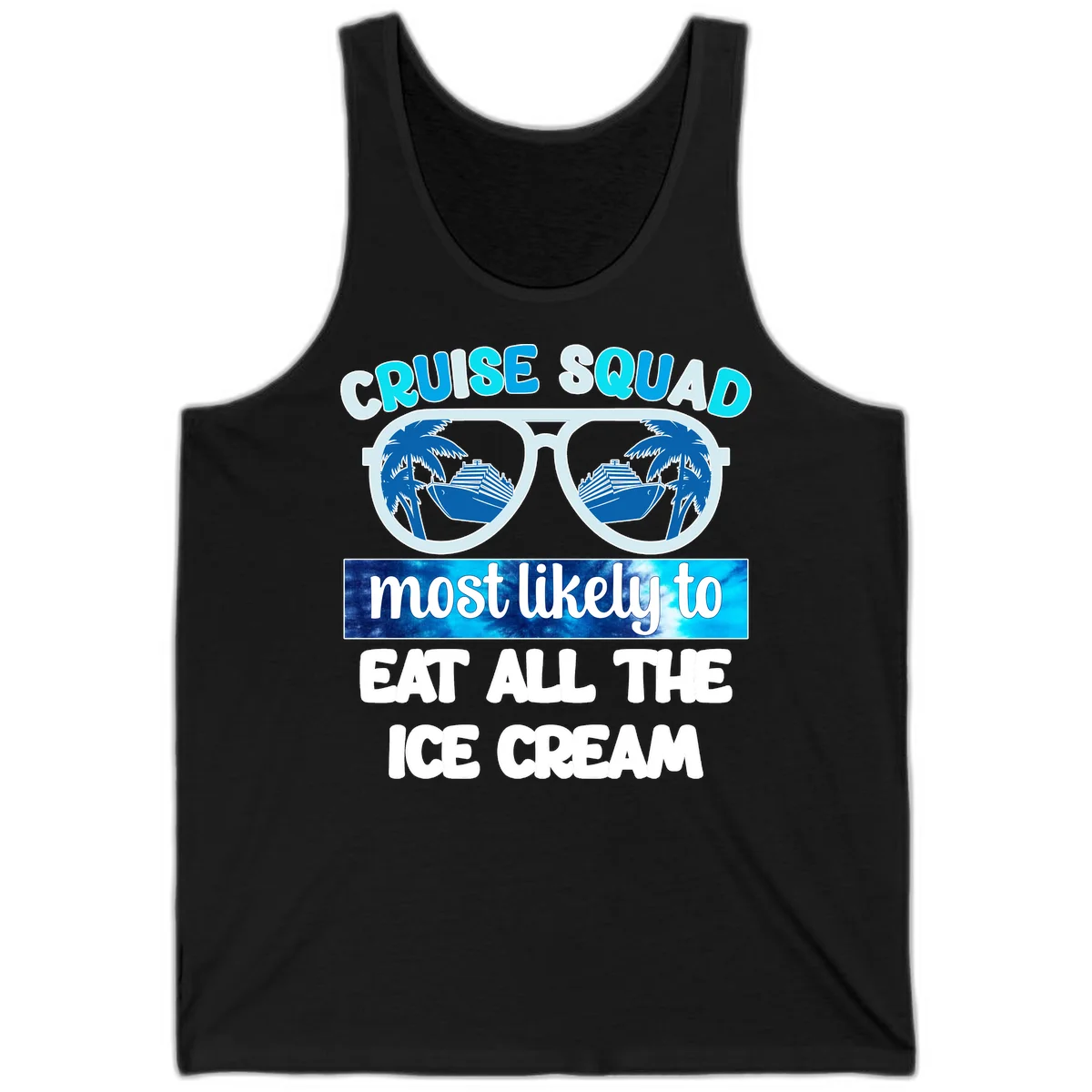 Cruise Squad Ice Cream Sunglasses Tank in Black