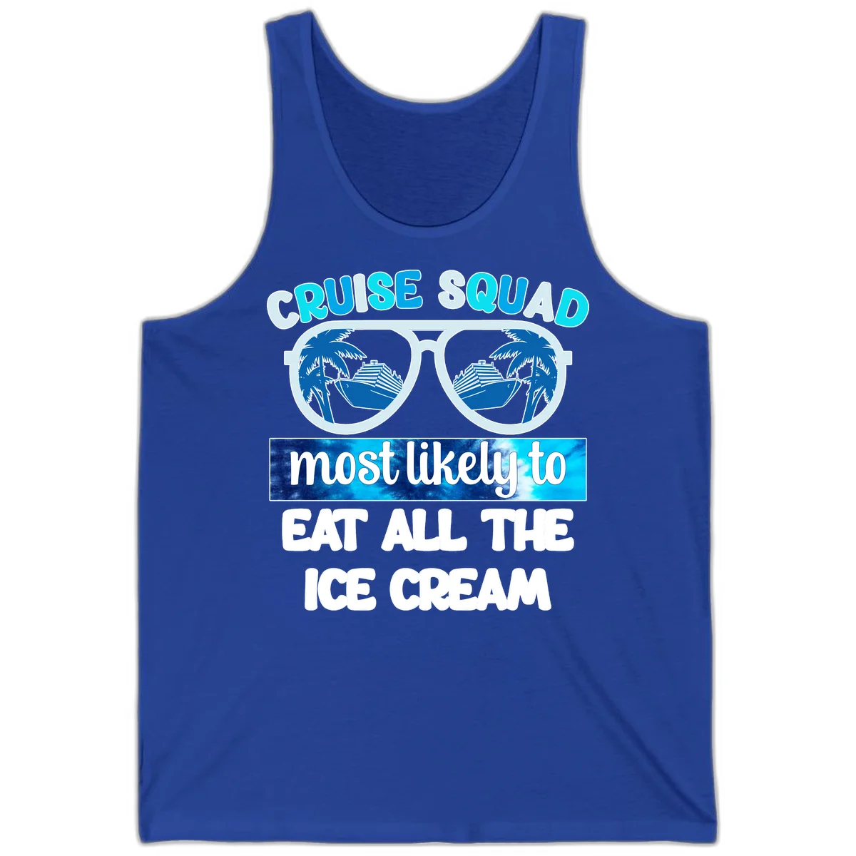 Cruise Squad Ice Cream Sunglasses Tank in True Royal