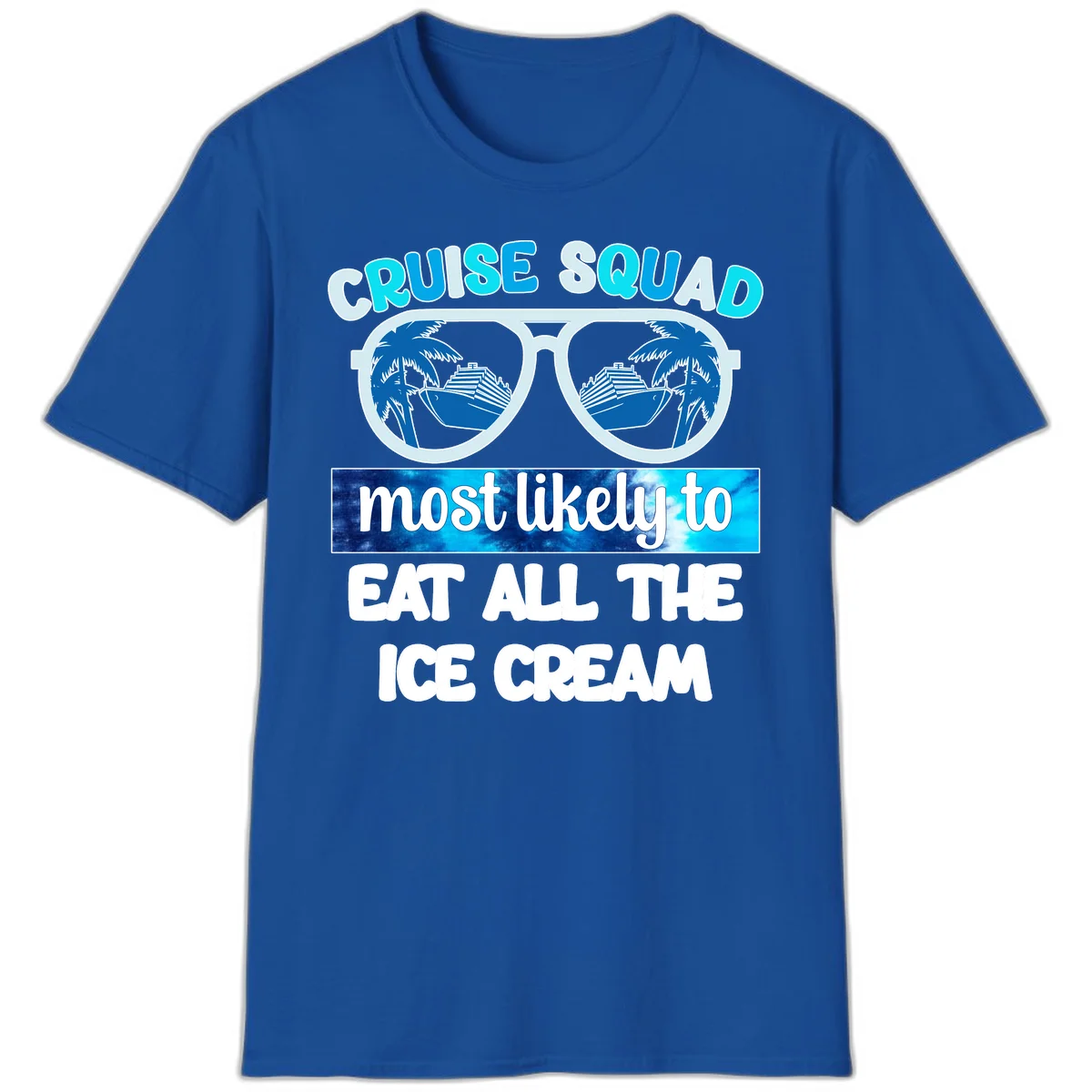 Cruise Squad Ice Cream Sunglasses T-Shirt in Royal