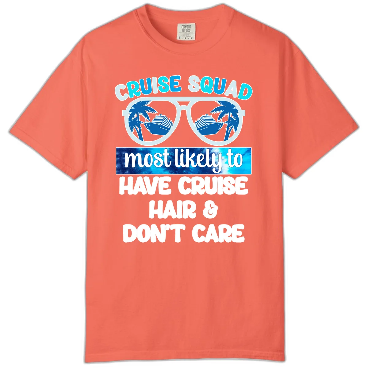 Cruise Squad Sunglasses Reflection Comfort Color in Bright Salmon