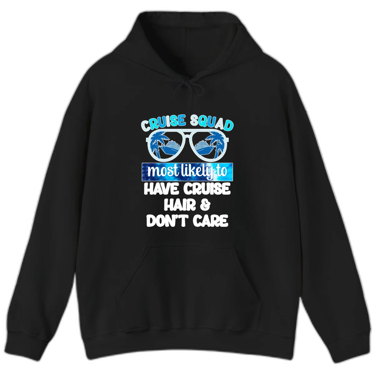 Cruise Squad Sunglasses Reflection Hoodie in Black