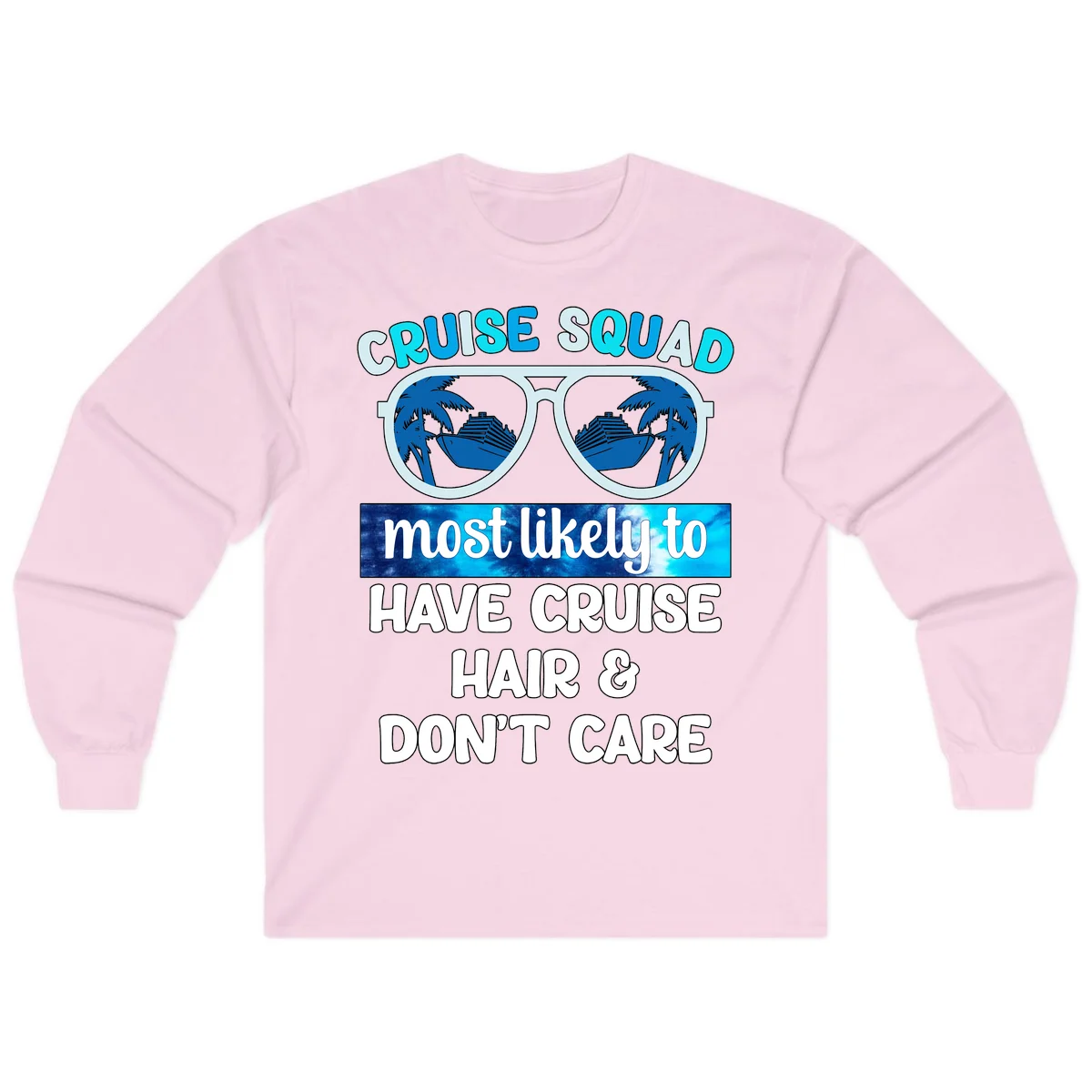 Cruise Squad Sunglasses Reflection Long Sleeve in Light Pink