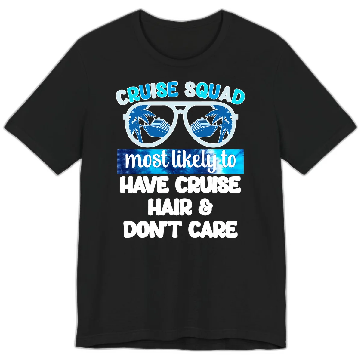 Cruise Squad Sunglasses Reflection Premium T-Shirt in Black