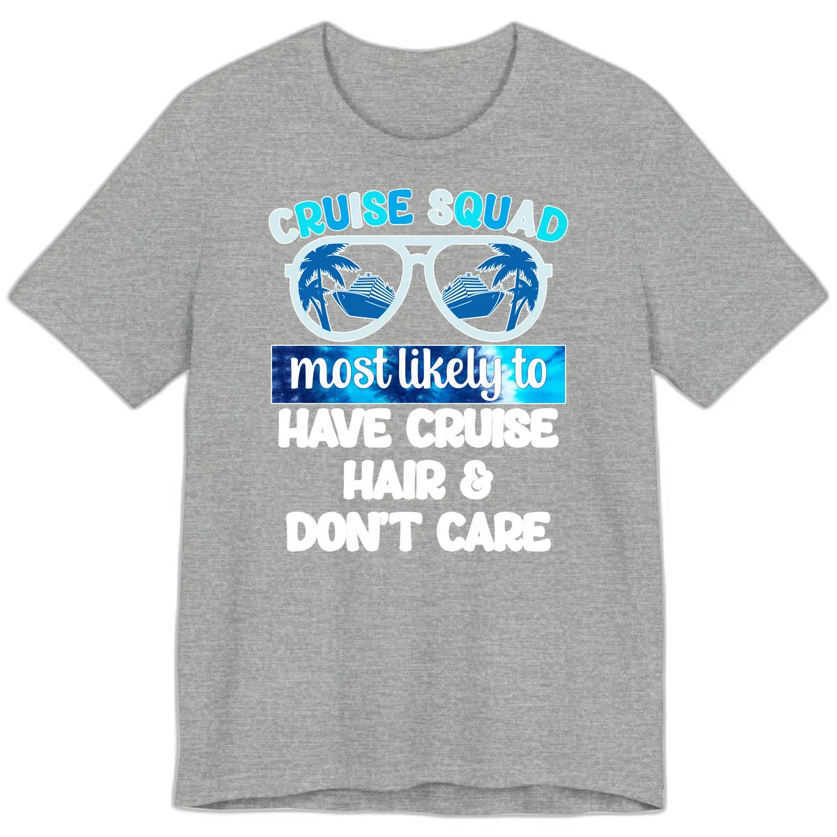 Cruise Squad Sunglasses Reflection Premium T-Shirt in Athletic Heather