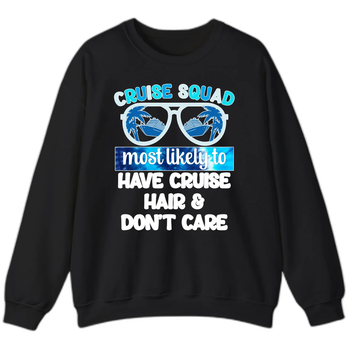 Cruise Squad Sunglasses Reflection Sweatshirt in Black