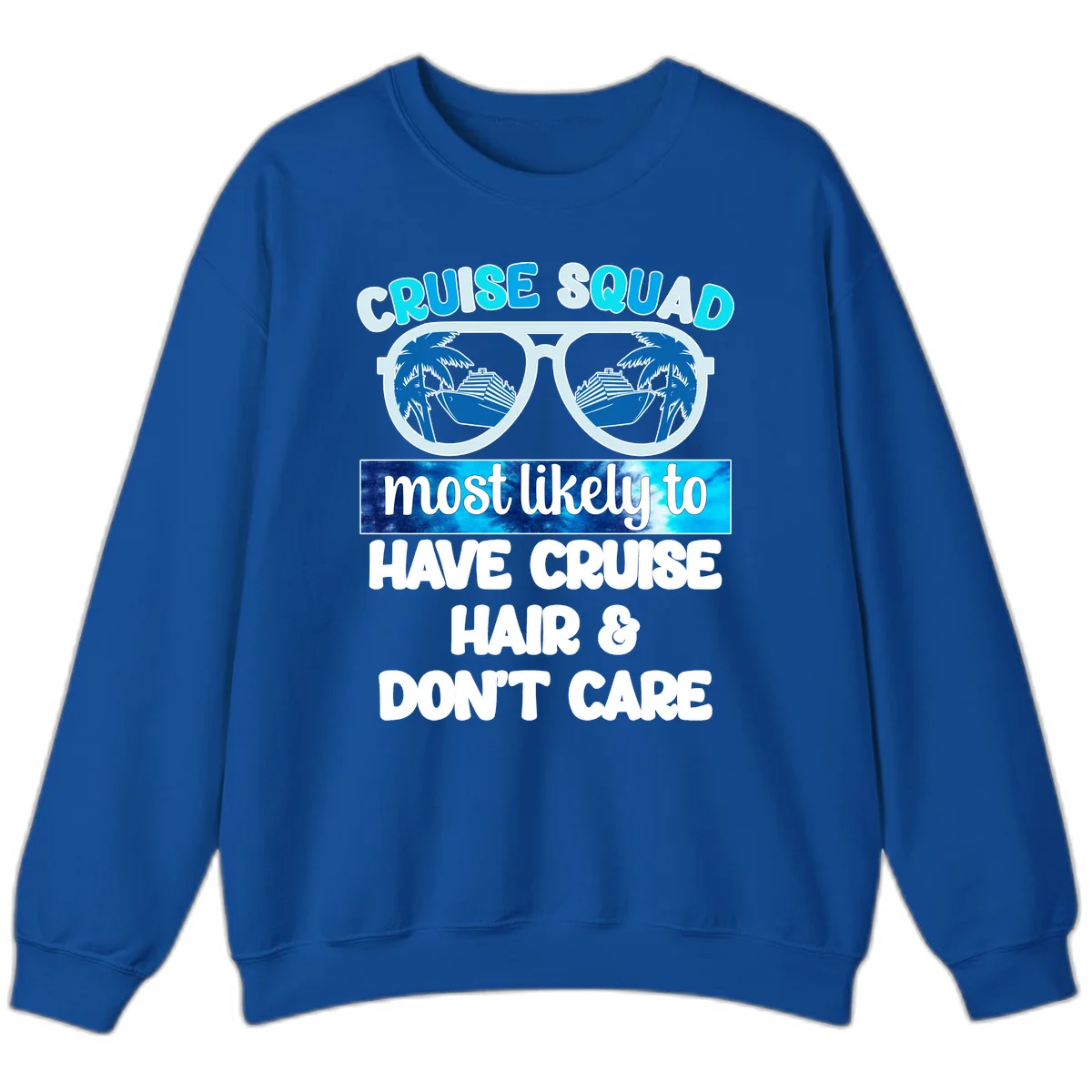 Cruise Squad Sunglasses Reflection Sweatshirt in Royal
