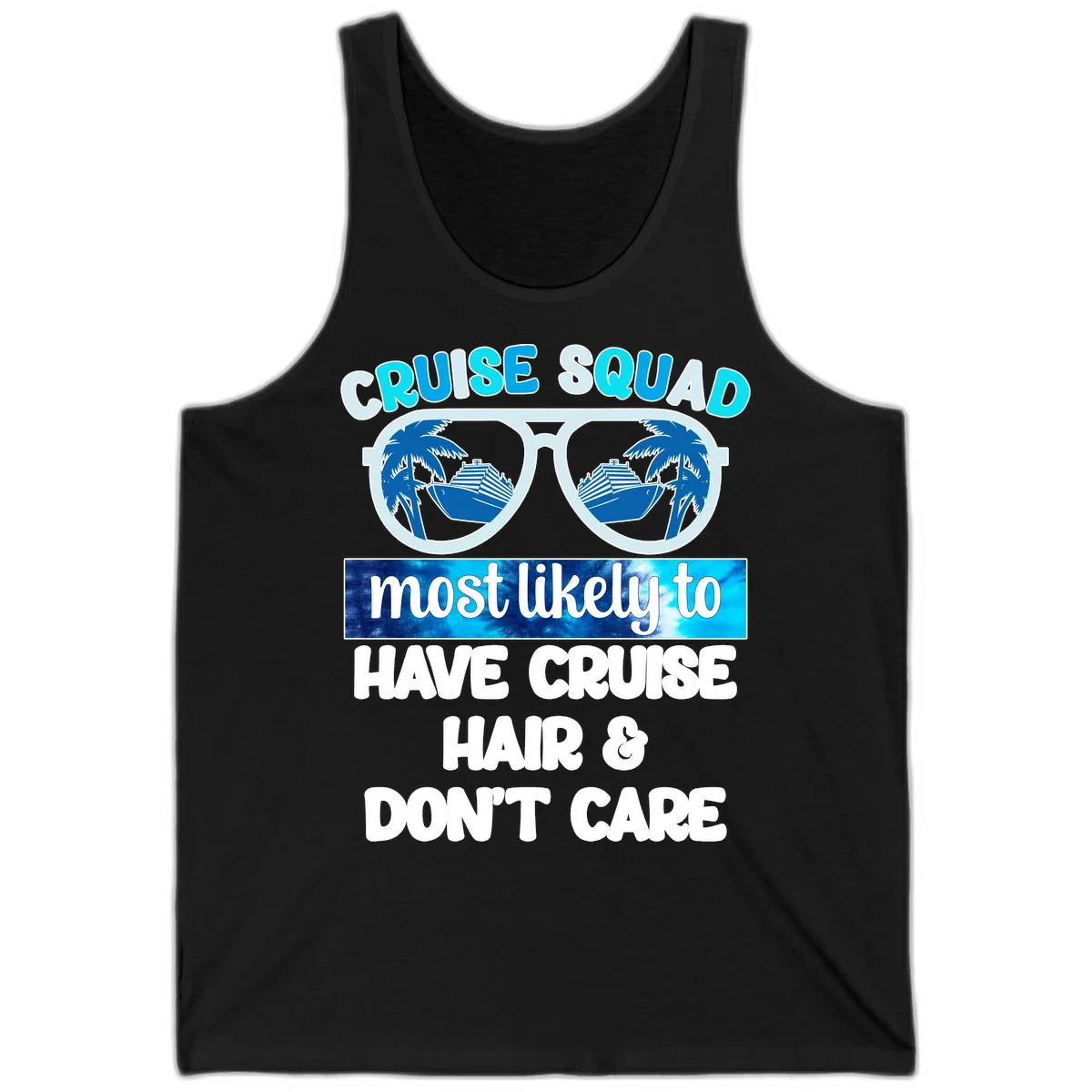 Cruise Squad Sunglasses Reflection Tank in Black