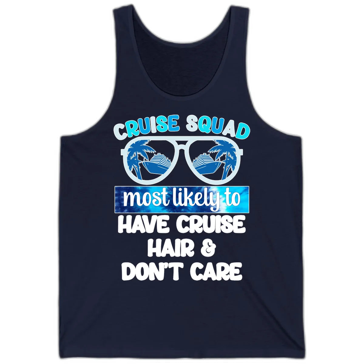 Cruise Squad Sunglasses Reflection Tank in Navy