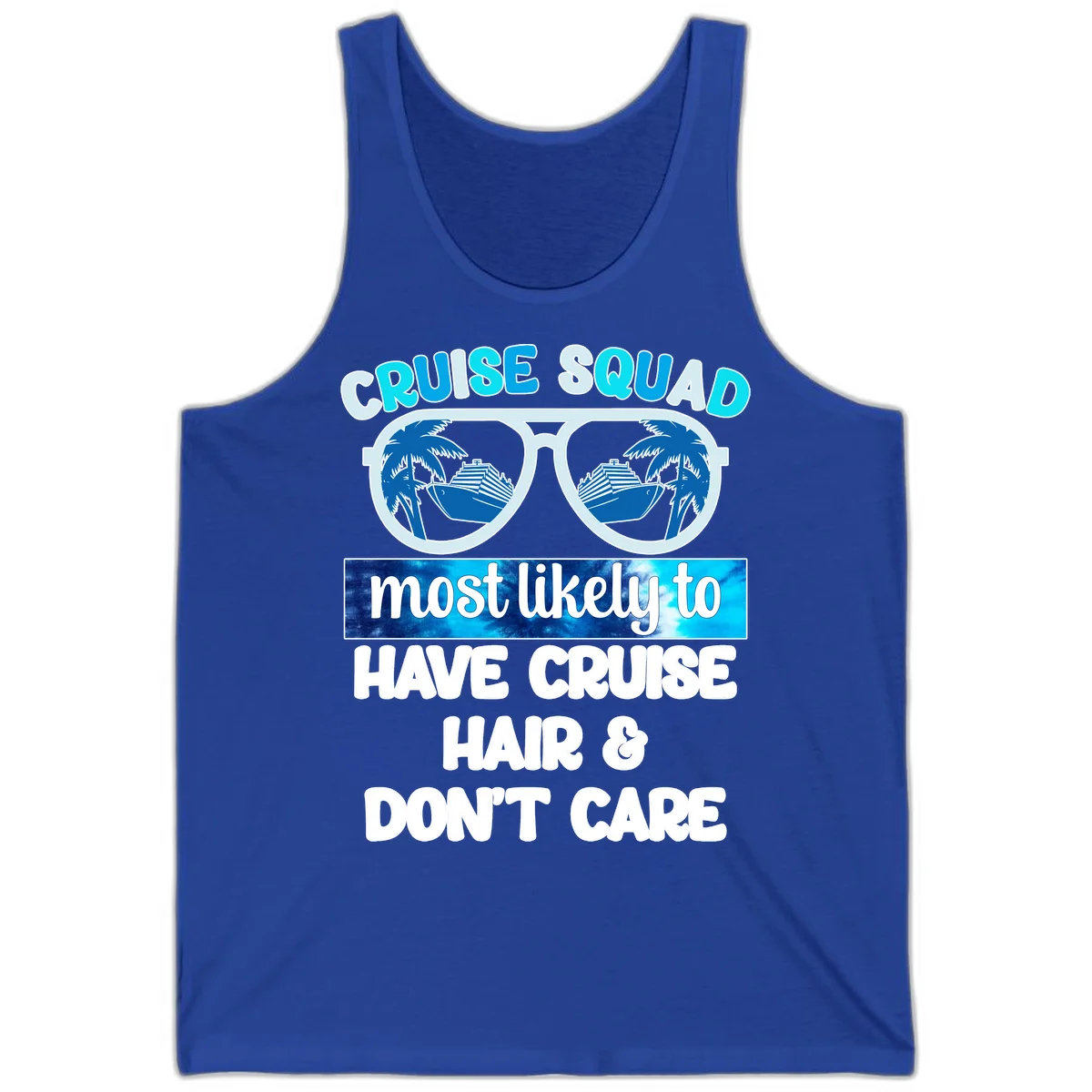 Cruise Squad Sunglasses Reflection Tank in True Royal
