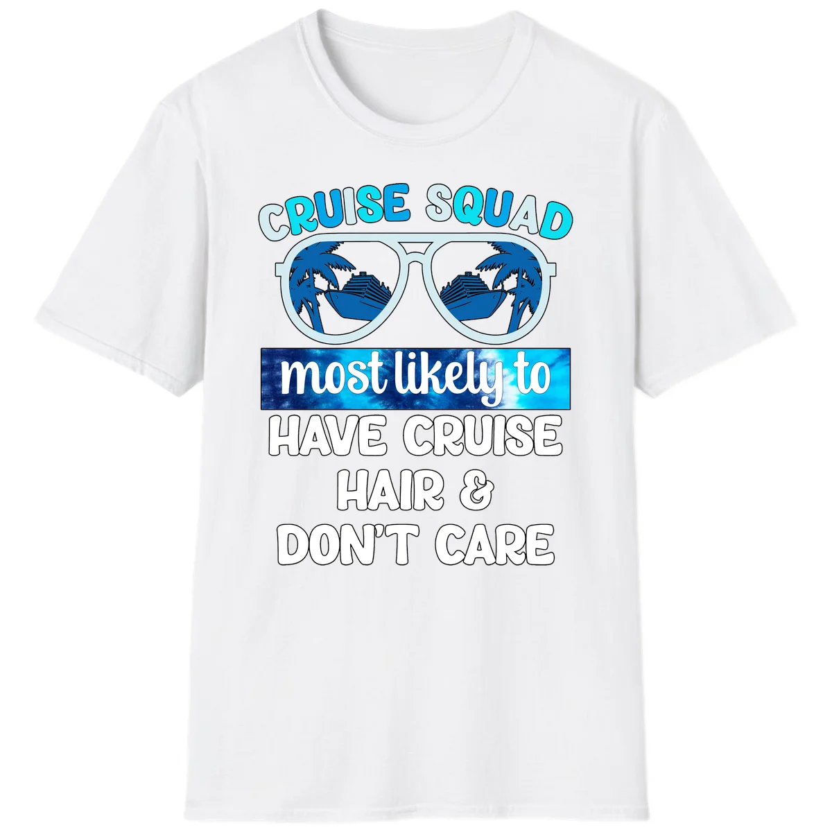Cruise Squad Sunglasses Reflection T-Shirt in White