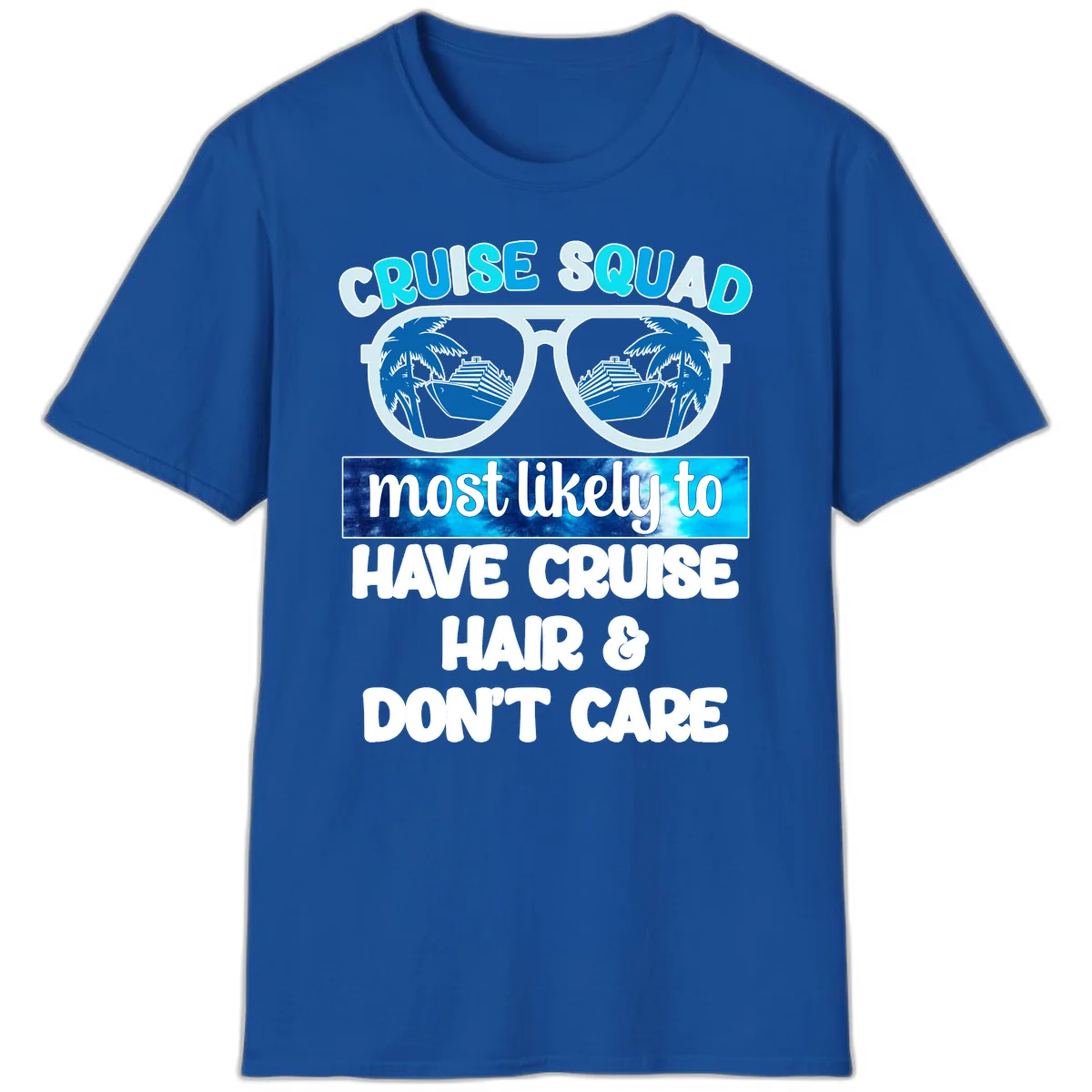 Cruise Squad Sunglasses Reflection T-Shirt in Royal