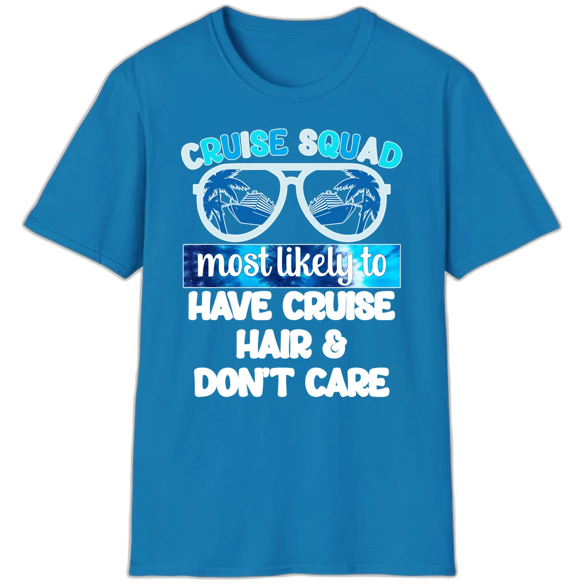 Cruise Squad Sunglasses Reflection T-Shirt in Sapphire