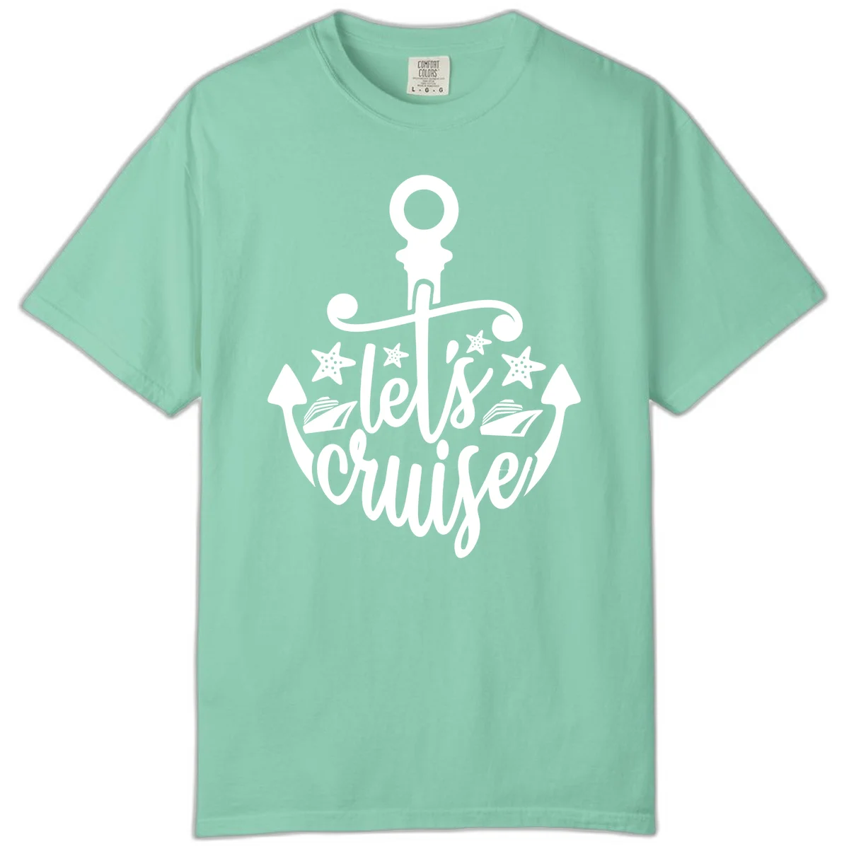 Let's Cruise Away Anchor Comfort Color in Island Reef