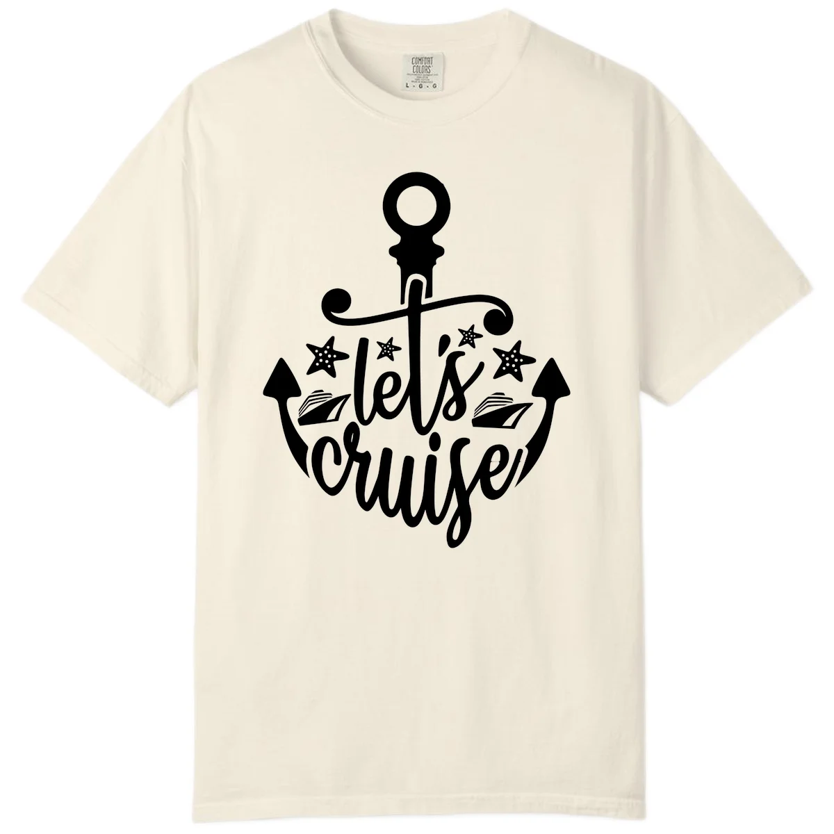 Let's Cruise Away Anchor Comfort Color in Ivory