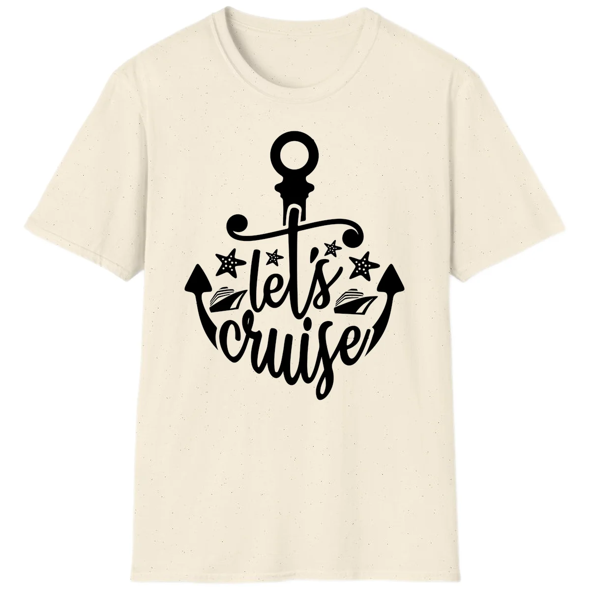 Let's Cruise Away Anchor T-Shirt in Natural
