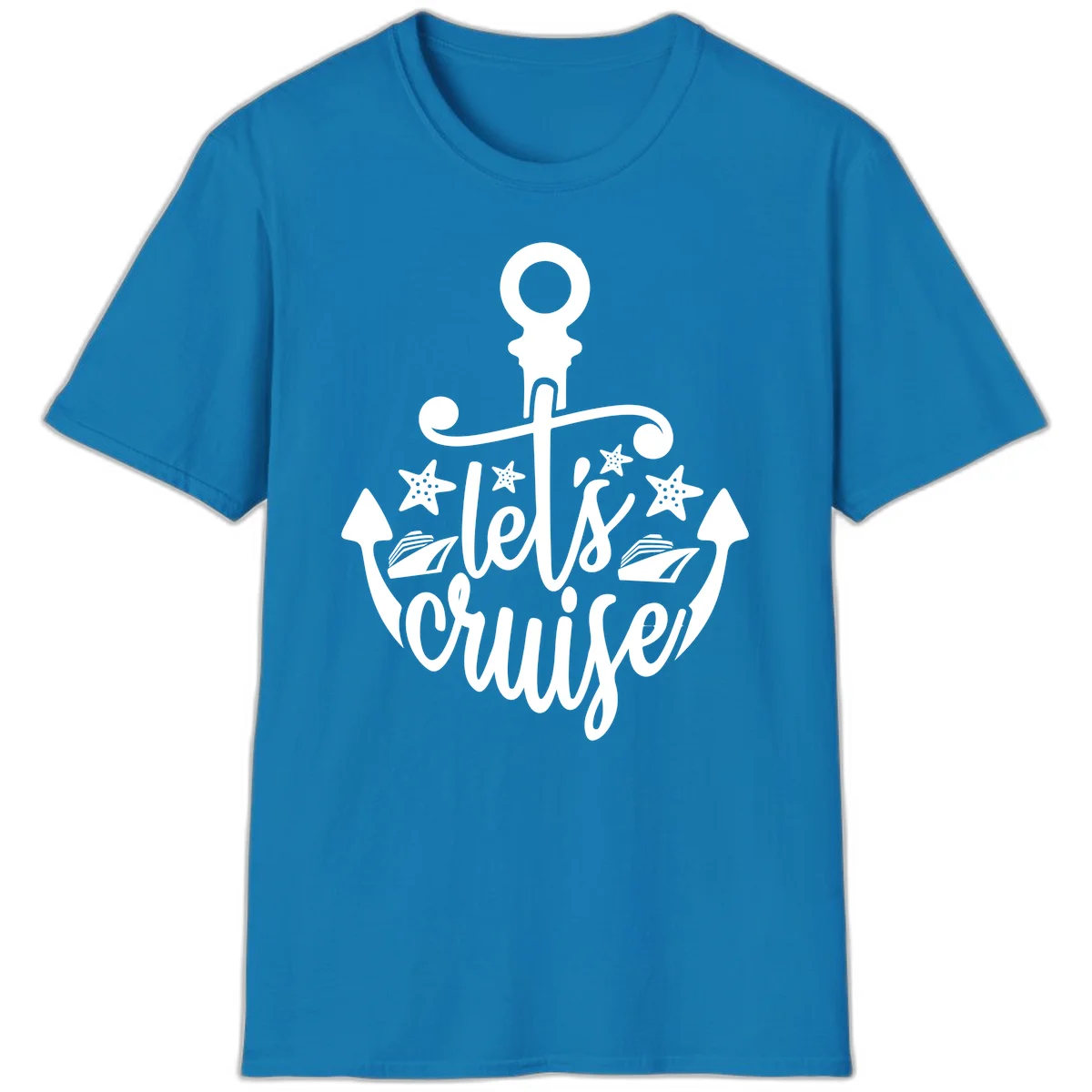 Let's Cruise Away Anchor T-Shirt in Sapphire