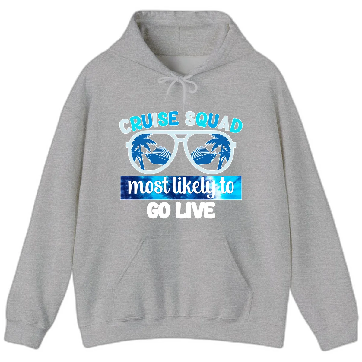 Cruise Squad Most Likely To Go Live Hoodie in Sport Grey