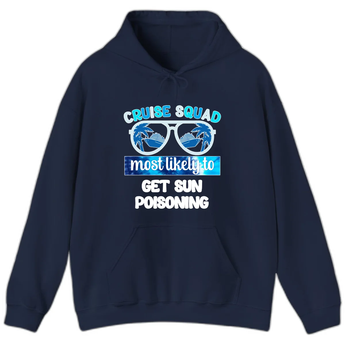 Cruise Squad Sun Poisoning Hoodie in Navy