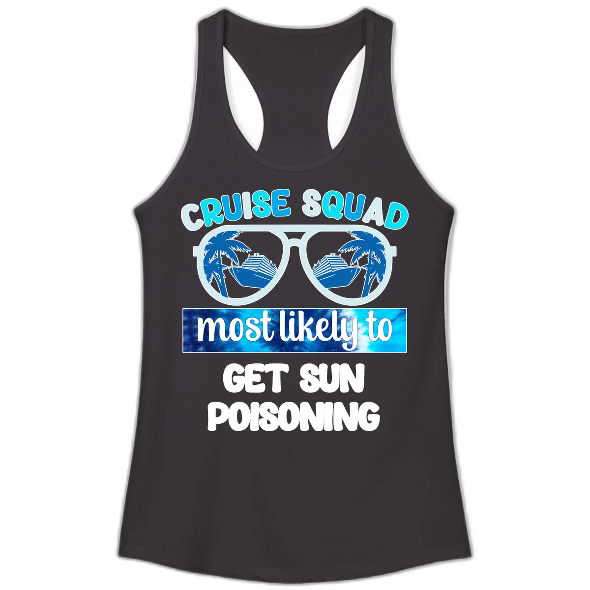 Cruise Squad Sun Poisoning Ladies Tank in Black