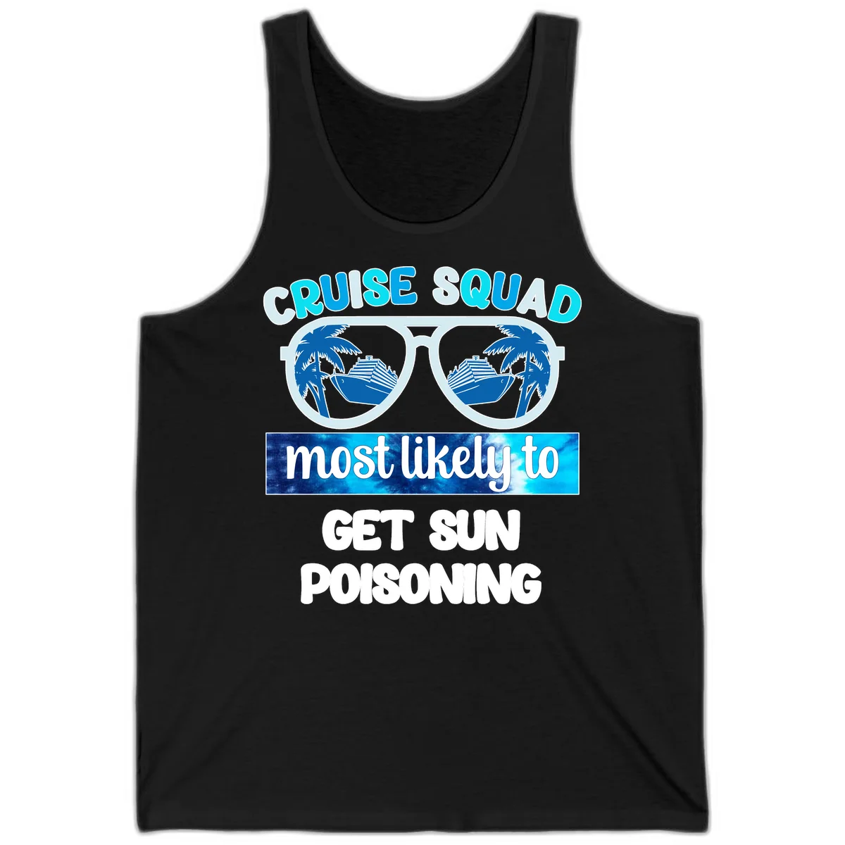 Cruise Squad Sun Poisoning Tank Top in Black