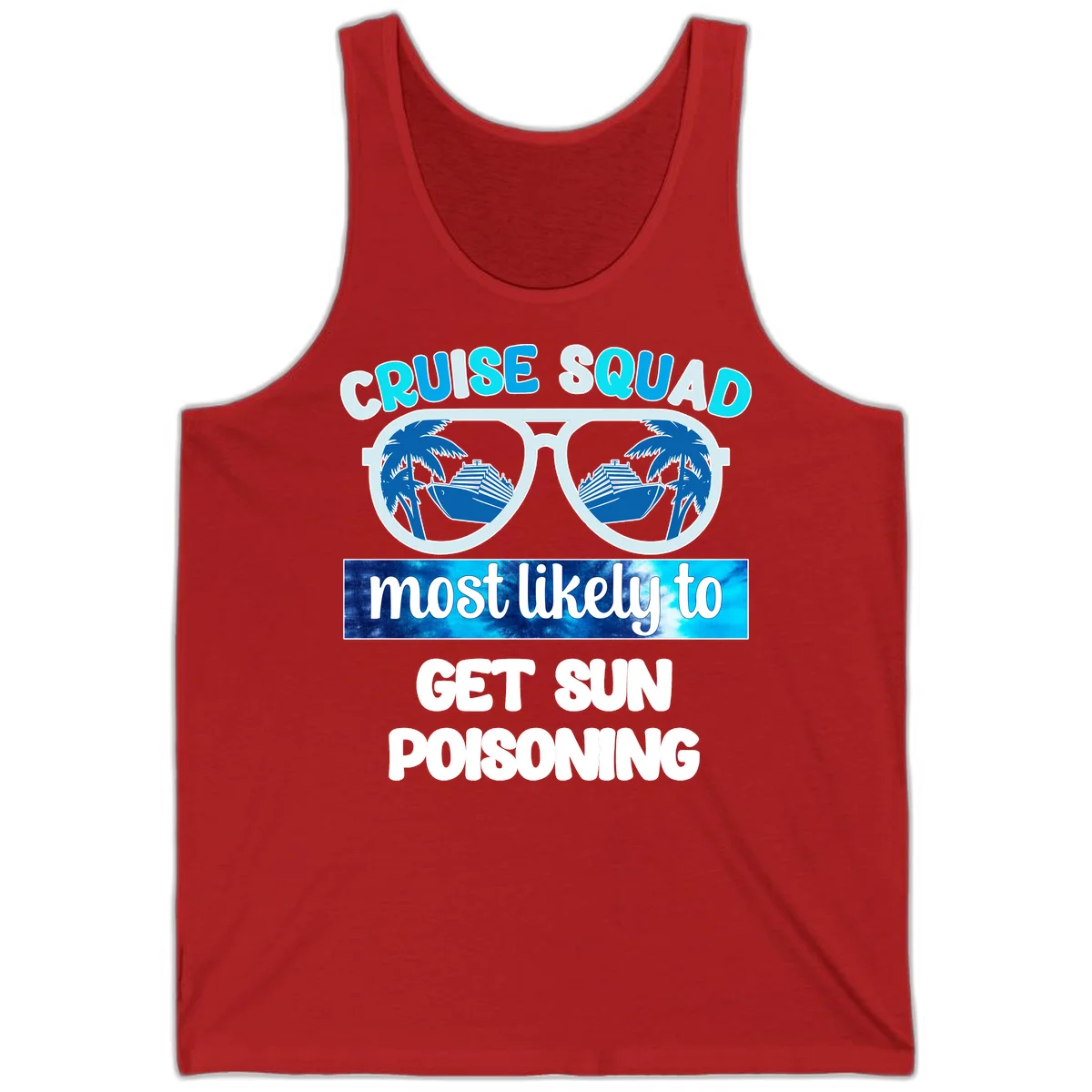 Cruise Squad Sun Poisoning Tank Top in Red