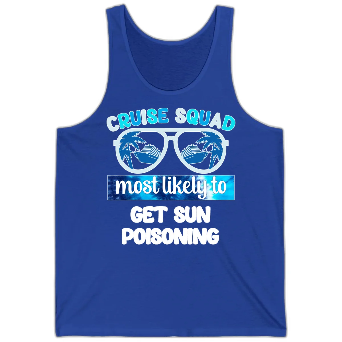 Cruise Squad Sun Poisoning Tank Top in True Royal