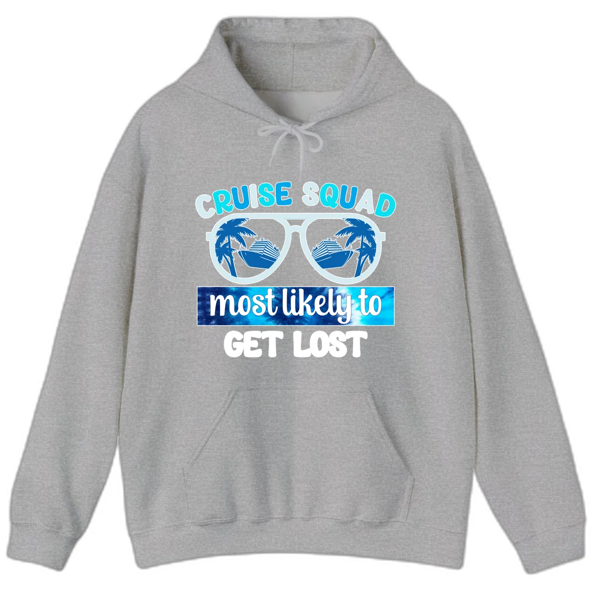 Cruise Squad Most Likely To Get Lost Hoodie in Sport Grey