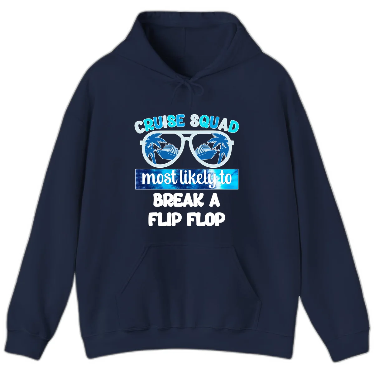 Cruise Squad Flip Flop Hoodie in Navy