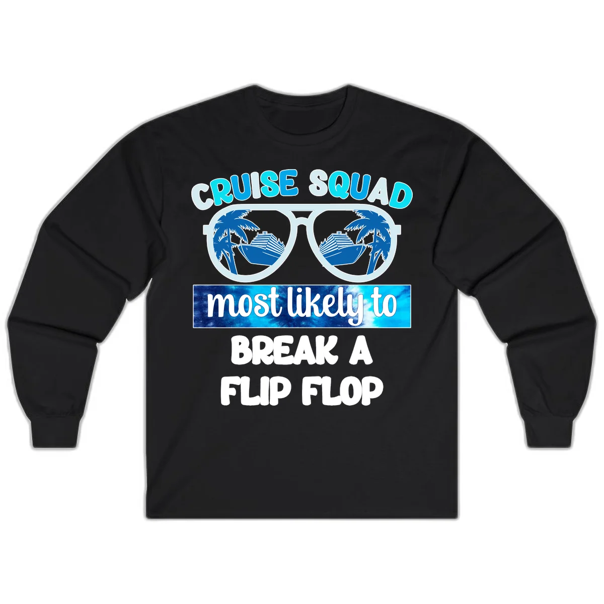 Cruise Squad Flip Flop Long Sleeve in Black