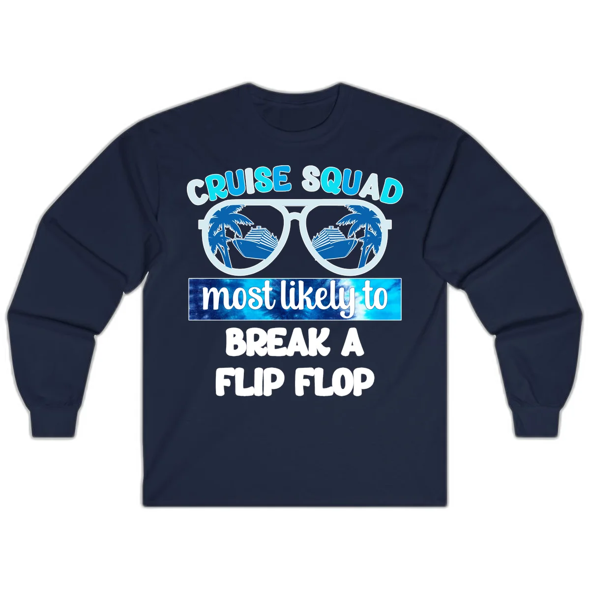 Cruise Squad Flip Flop Long Sleeve in Navy