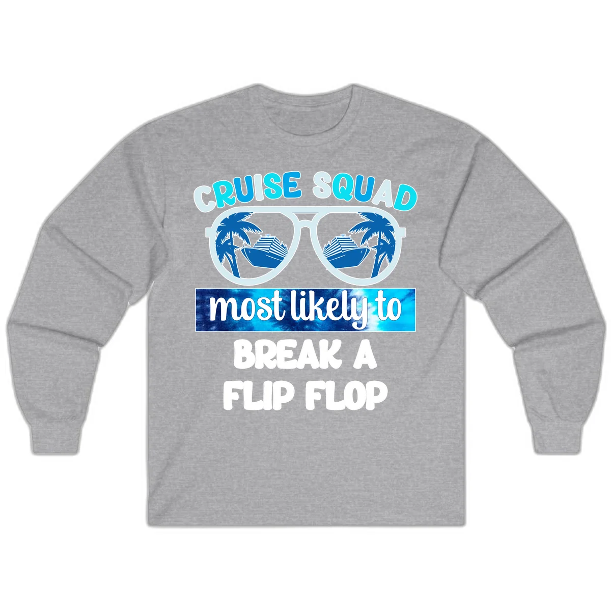 Cruise Squad Flip Flop Long Sleeve in Sport Grey