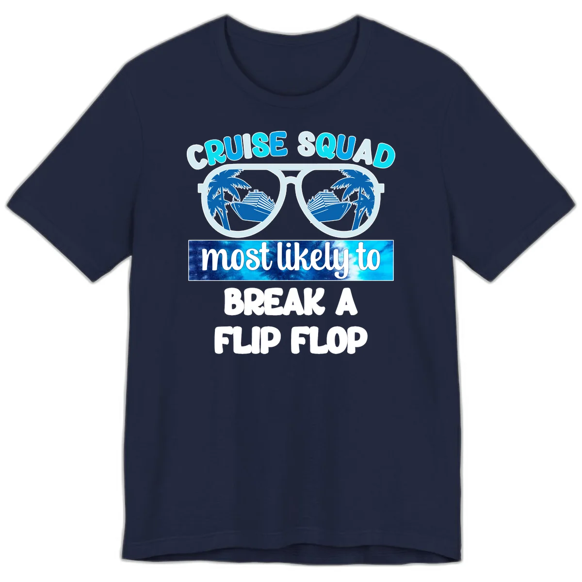 Cruise Squad Flip Flop Premium T-Shirt in Navy