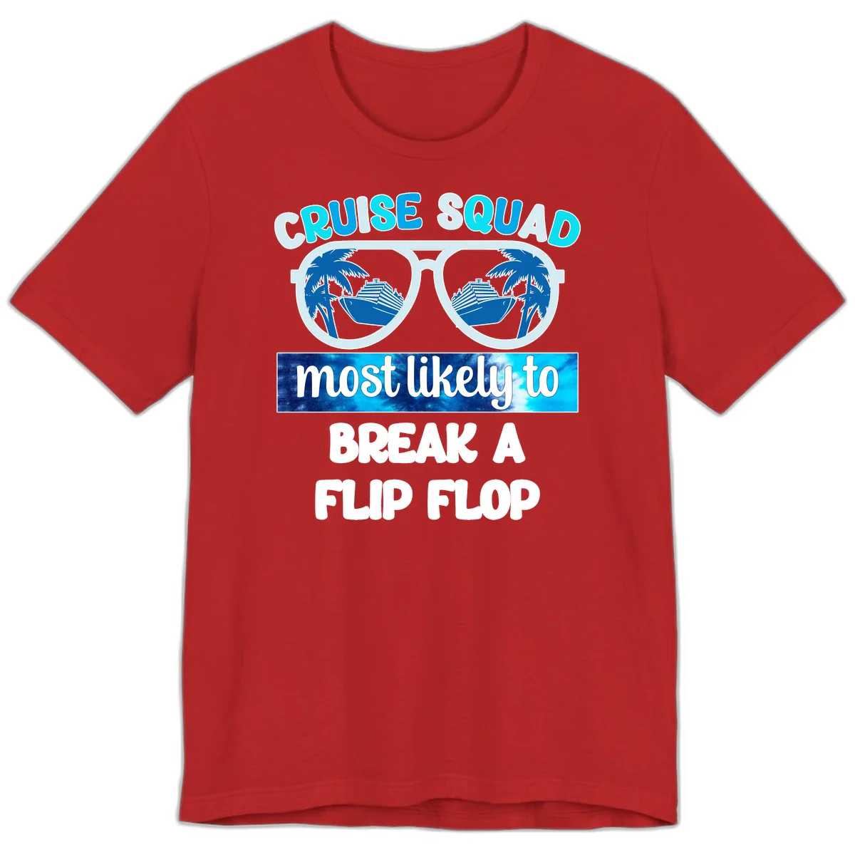 Cruise Squad Flip Flop Premium T-Shirt in Red