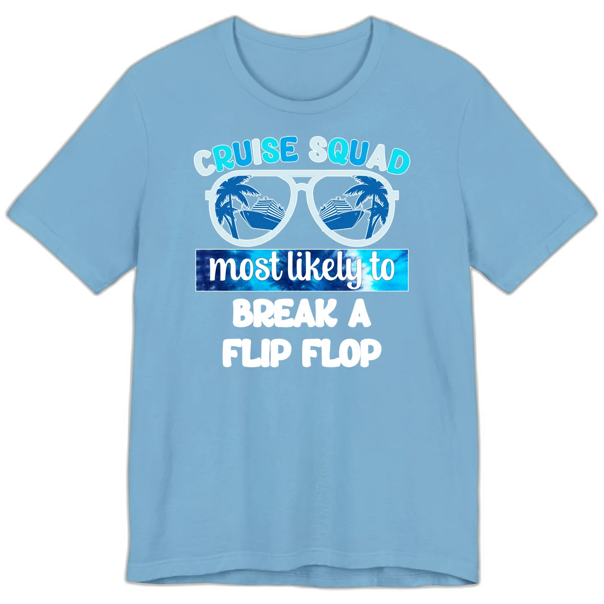 Cruise Squad Flip Flop Premium T-Shirt in Ocean Blue