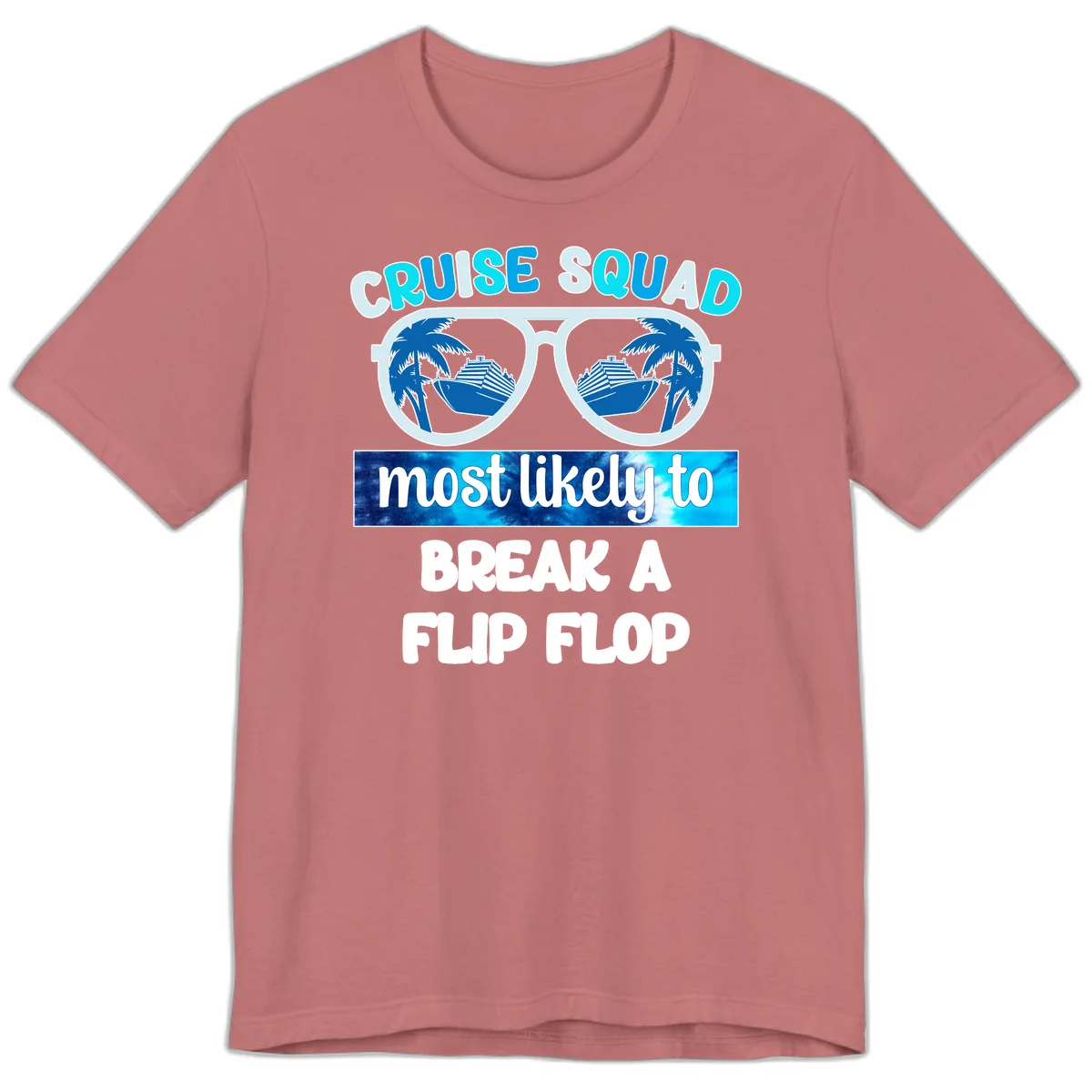 Cruise Squad Flip Flop Premium T-Shirt in Mauve