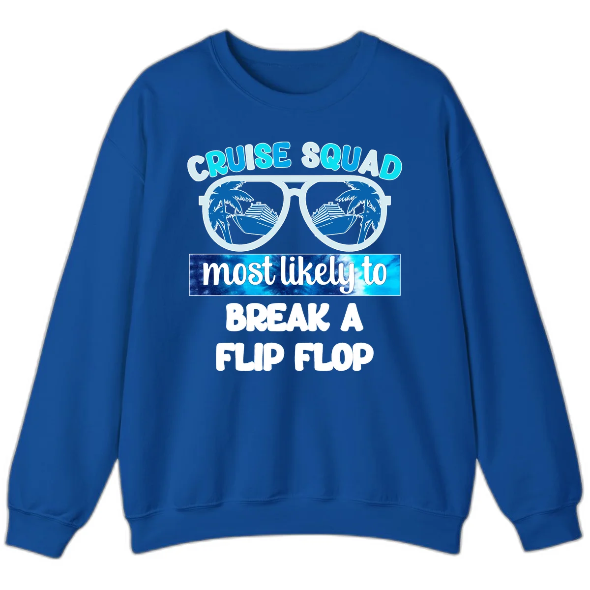 Cruise Squad Flip Flop Sweatshirt in Royal