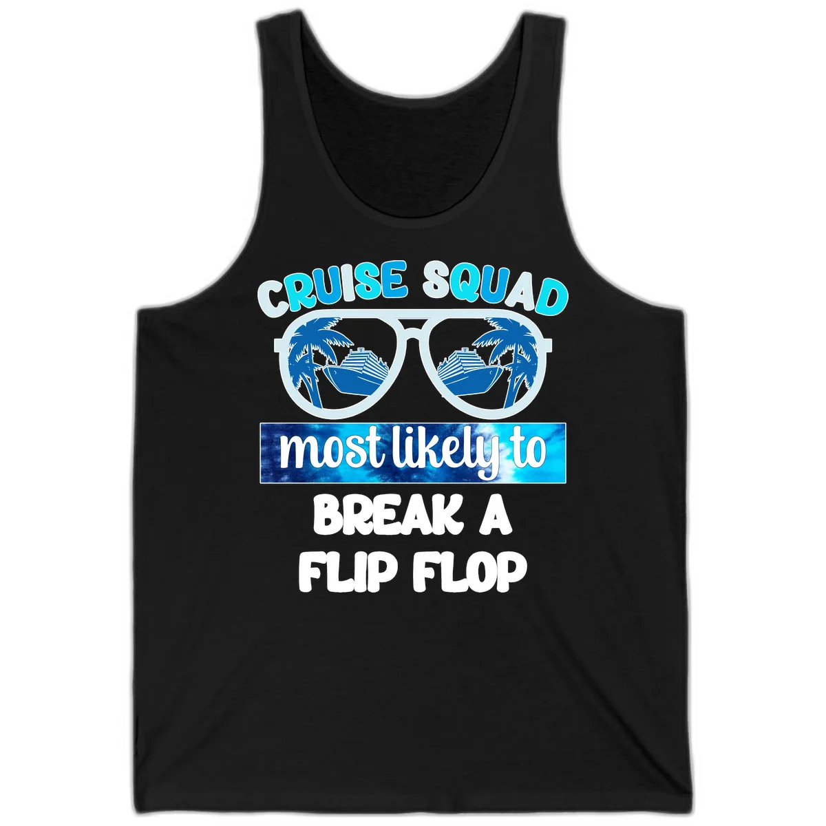 Cruise Squad Flip Flop Tank in Black
