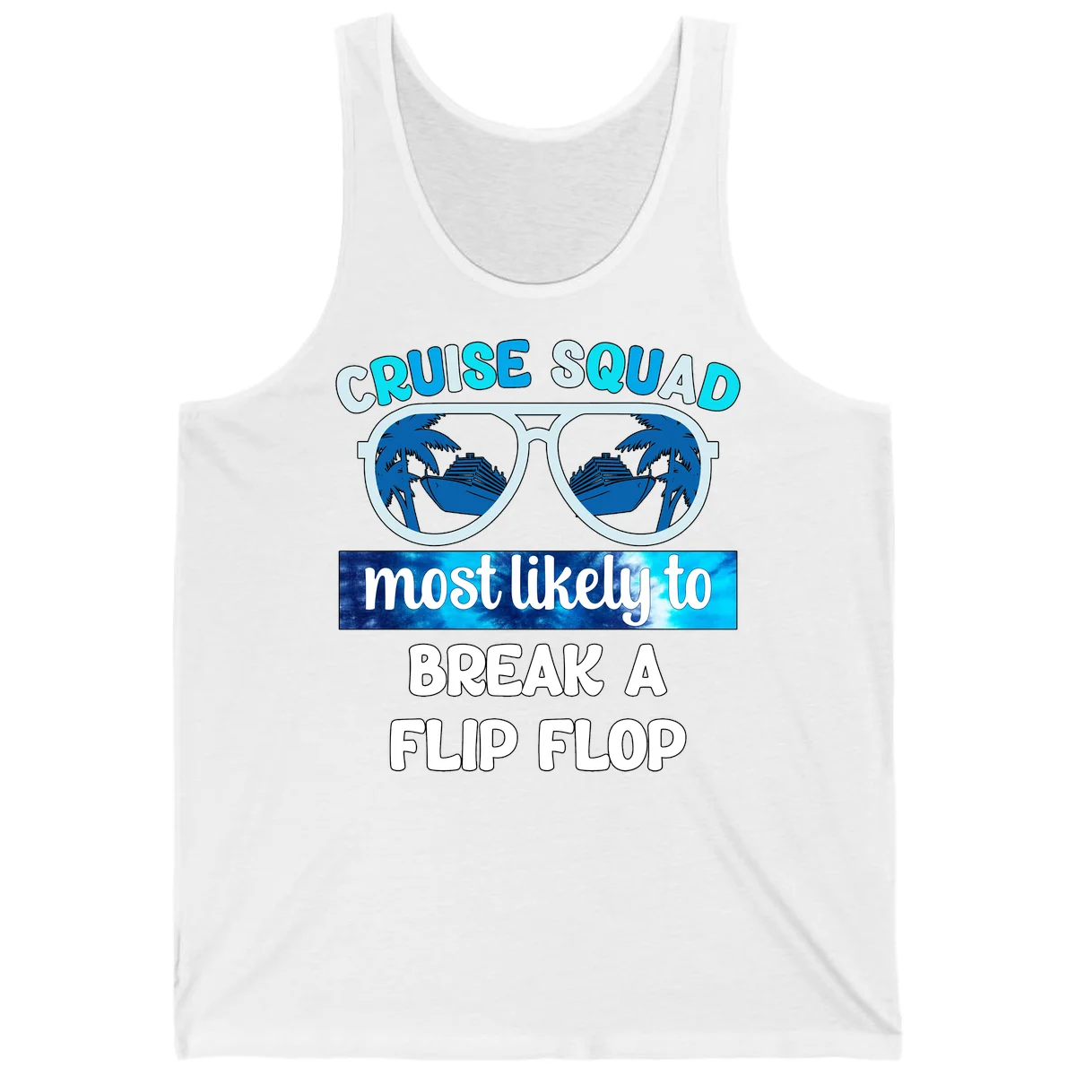 Cruise Squad Flip Flop Tank in White