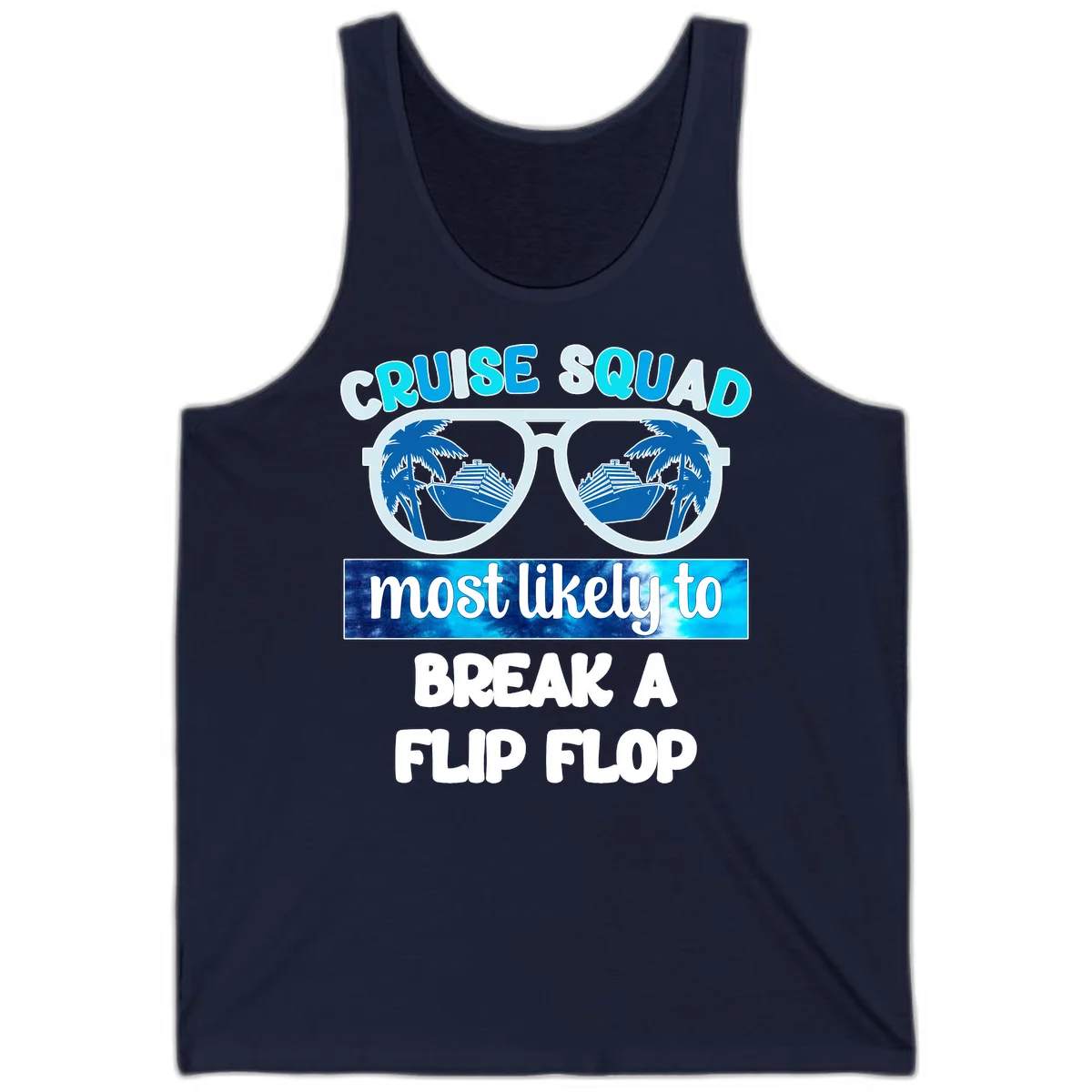 Cruise Squad Flip Flop Tank in Navy