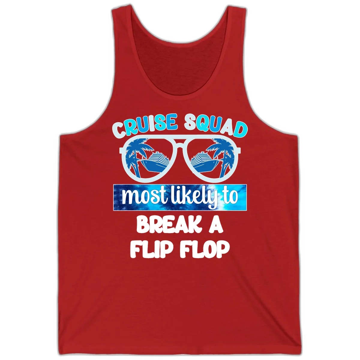 Cruise Squad Flip Flop Tank in Red