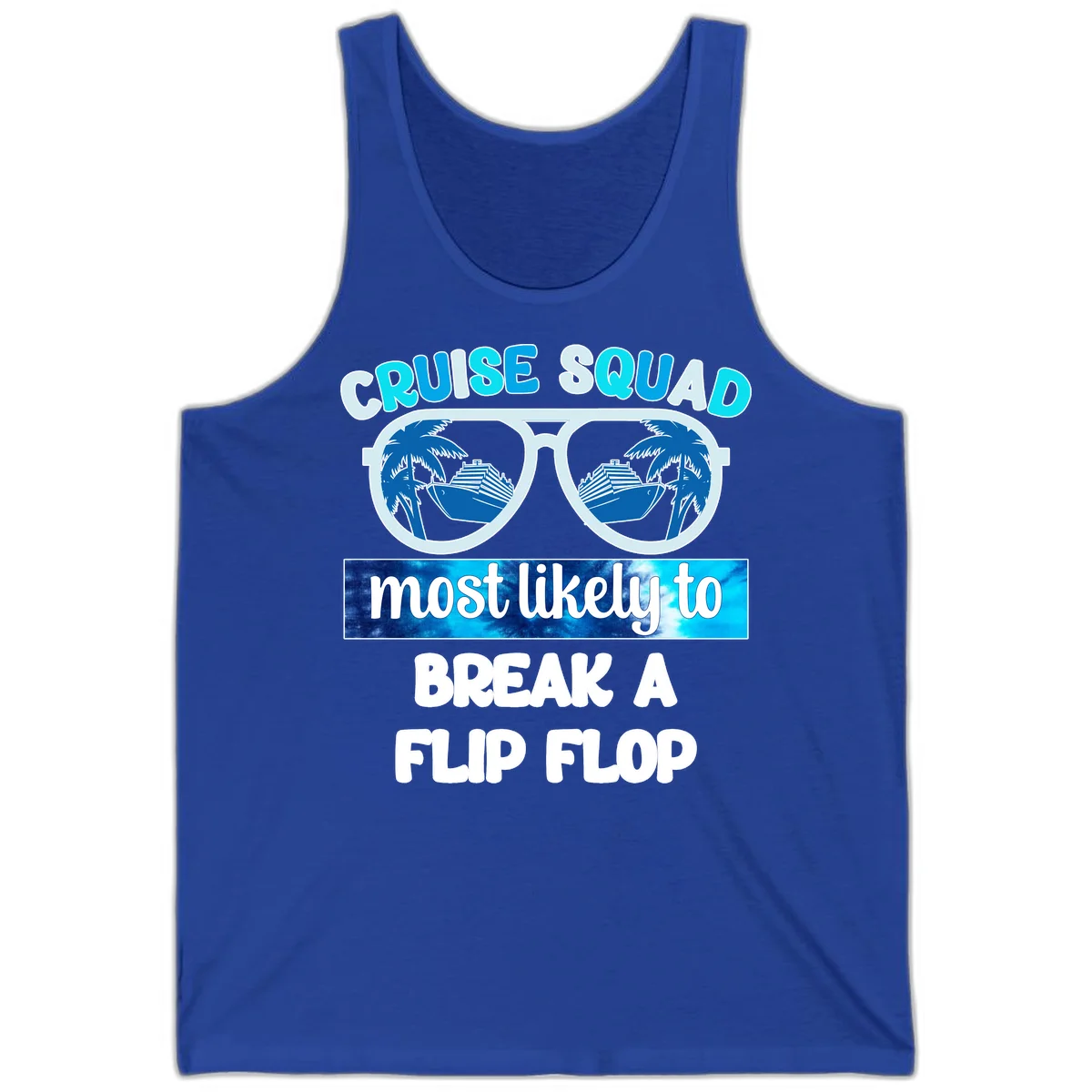 Cruise Squad Flip Flop Tank in True Royal