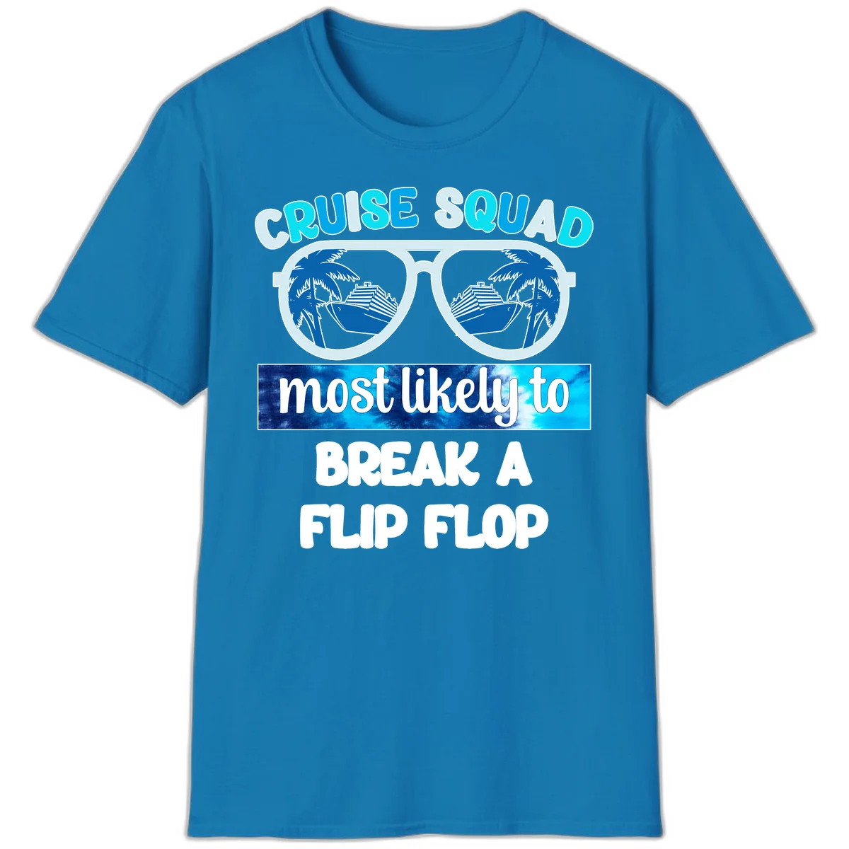 Cruise Squad Flip Flop T-Shirt in Sapphire