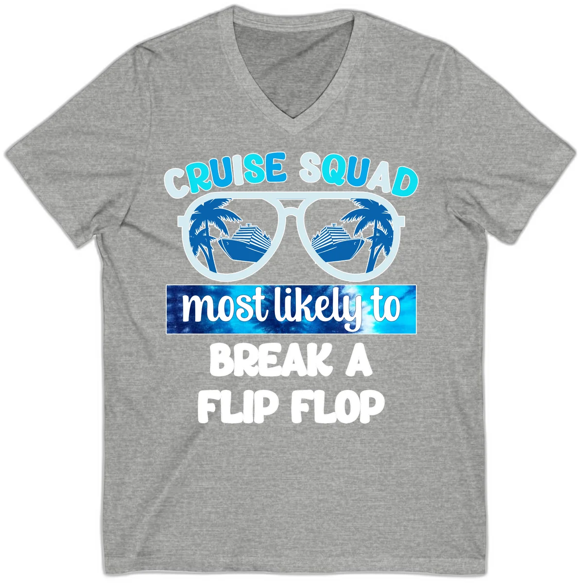 Cruise Squad Flip Flop V-Neck in Athletic Heather